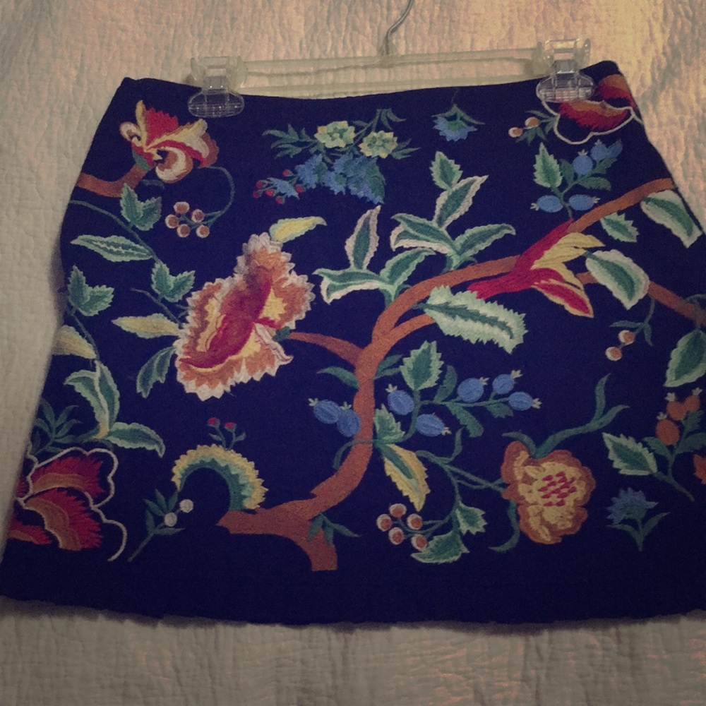 Zara embroidered skirt